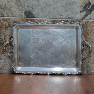 Webster Wilcox Internal Silver American Rose Serving Platter Tray 7391 Large Hea
